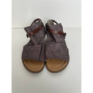 Women’s Blowfish Malibu Micro Wedge Open Toe Sandal Brown, Size 8.5